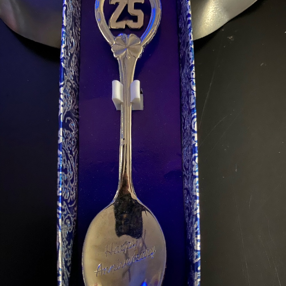25th Happy Anniversary Spoon